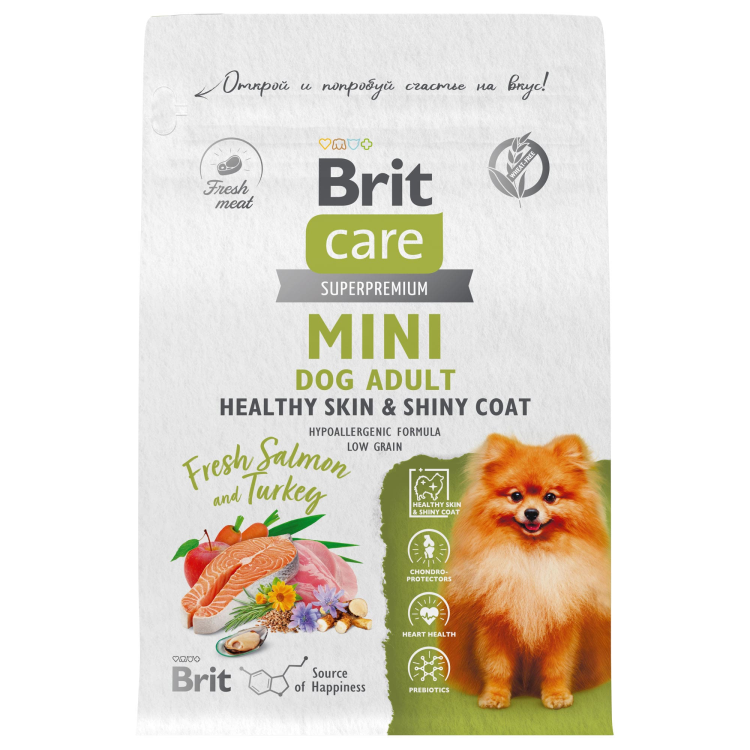 Brit Care (Брит кэа) Mini для собак мелких пород Индейка, лосось (Skin&Shiny Coat) Brit Care (Брит кэа) Mini для собак мелких пород Индейка, лосось (Skin&Shiny Coat)