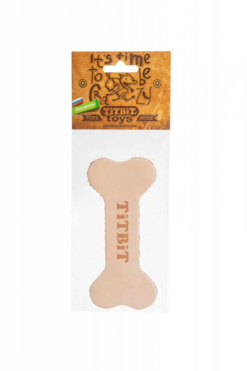 TitBit Игрушка Косточка 14 см из кожи