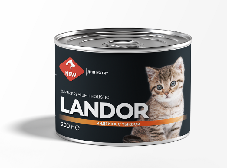 Landor (Ландор) для котят Индейка с тыквой 200 г Landor (Ландор) для котят Индейка с тыквой 200 г