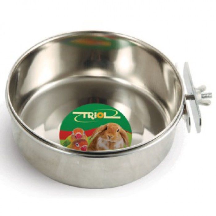Миска Triol (Триол) навесная, металлическая с держателем (винт), 1.4 л