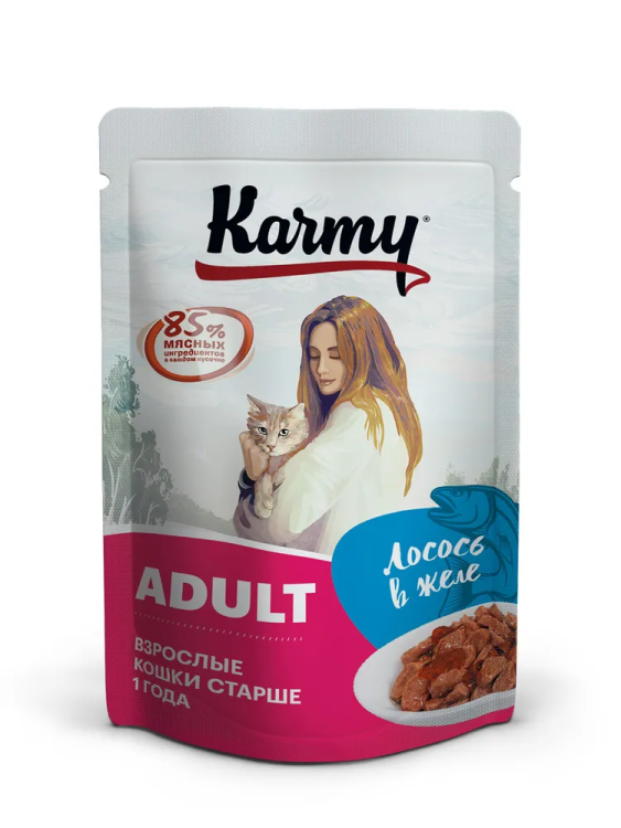 Пауч Karmy (Карми) Adult Лосось в желе, 80 г Пауч Karmy (Карми) Adult Лосось в желе, 80 г
