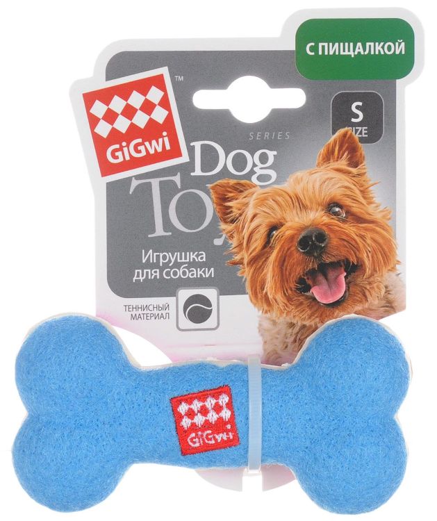 Игрушка для собак GiGwi (Гигви) Dog Toy Кость малая с пищалкой, длина 11 см