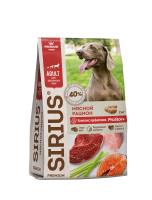 Сириус (Sirius) для взрослых собак Мясной рацион