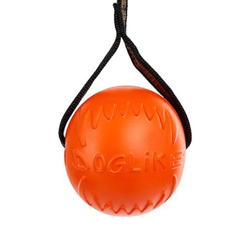 Резиновая игрушка для собак Doglike Мяч с лентой, диаметр 6,5 см