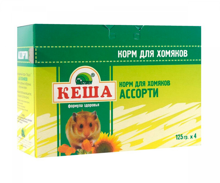 Кеша для хомяков ассорти, 4*125 г