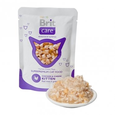 Паучи Brit Care (Брит Кэа) для котят курица и сыр, 80 г