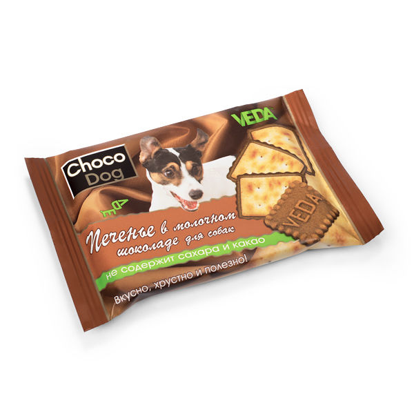 Шоколад для собак Choco Dog Печенье в молочном шоколаде 30 грамм