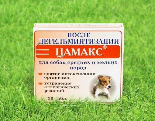 Таблетки Цамакс после дегельминтизации для средних и мелких собак, 30 штук Таблетки Цамакс после дегельминтизации для средних и мелких собак, 30 штук