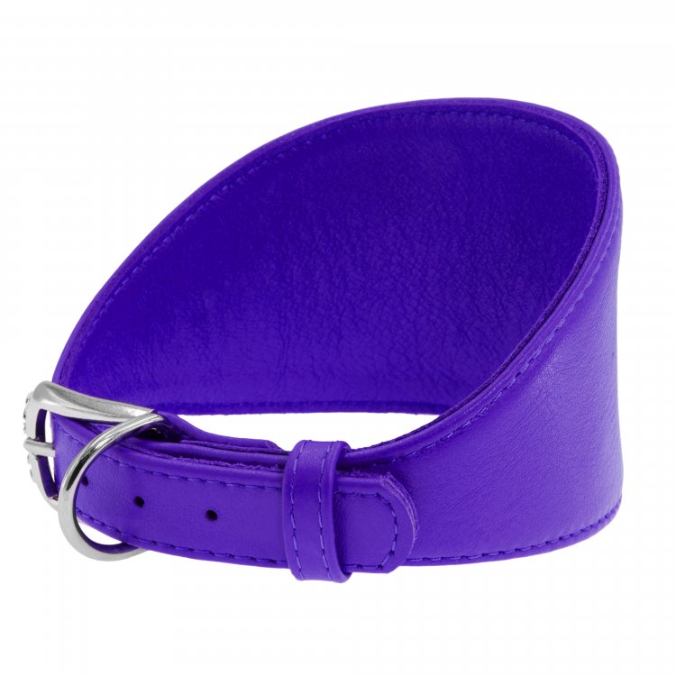 Ошейник CoLLaR Glamour (Коллар Гламур) для борзых собак, цвет фиолетовый, ширина 1,5 см, обхват шеи 23-27 см