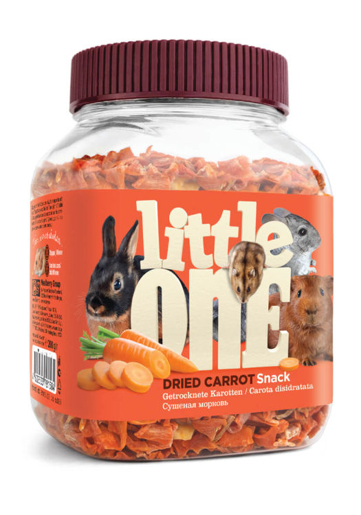Сушеная морковь Little One. Лакомство для всех видов грызунов, 200 г